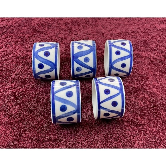 DANSK "Arabesque" Pattern Napkin Rings (Set of 5) Discontinued REPLACEMENT - Picture 1 of 10